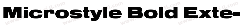 Microstyle Bold Exte字体转换